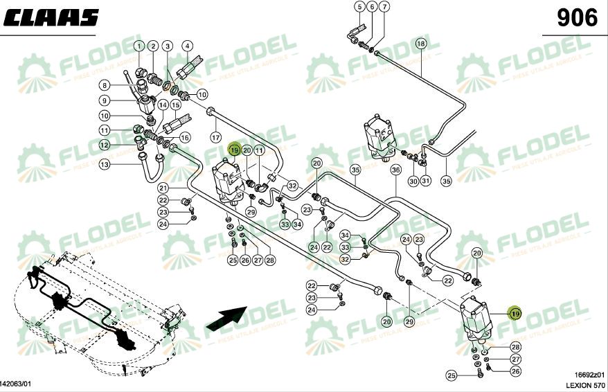 Motor hidraulic distribuitor radial CLAAS LEXION 771918