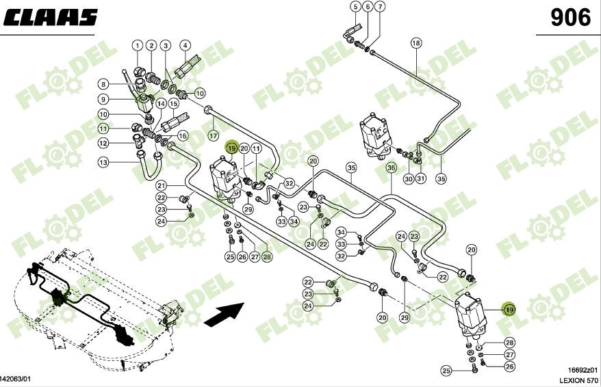 Motor hidraulic distribuitor radial CLAAS LEXION 771918