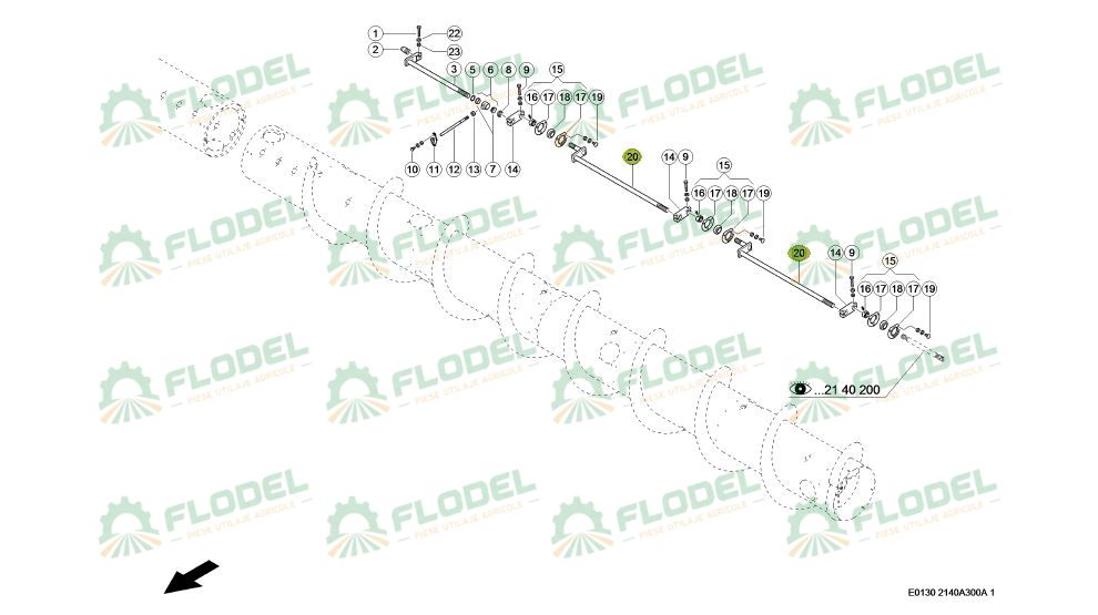 Ax agitator melc CLAAS 0003599620 Original CLAAS 