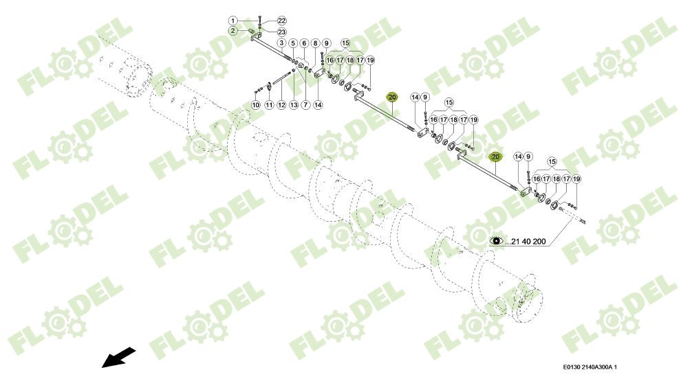 Ax agitator melc CLAAS 0003599620 Original CLAAS 