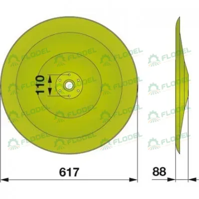 Disc tambur cositoare CLAAS 947442