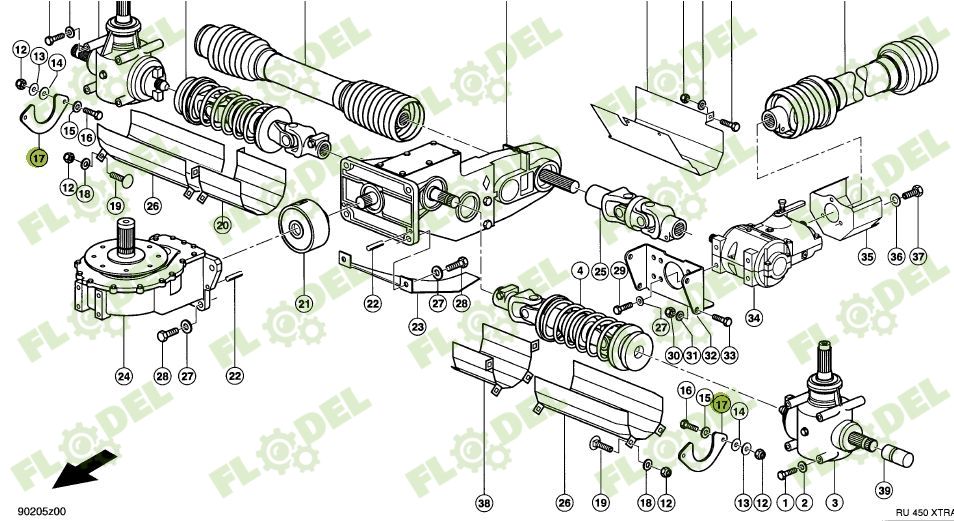Tabla bifurcata CLAAS JAGUAR RU450 XTRA 990790 Original CLAAS 