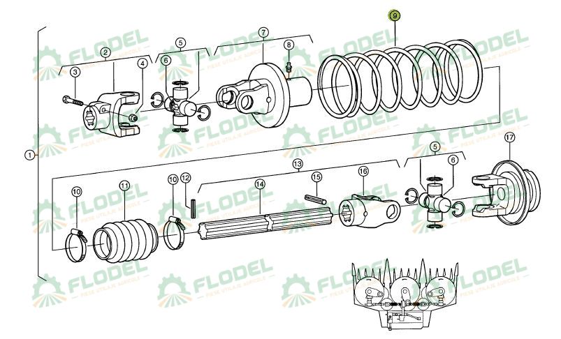 Arc compresie cardan 939569 Original CLAAS