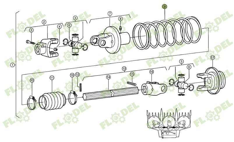 Arc compresie cardan 939569 Original CLAAS