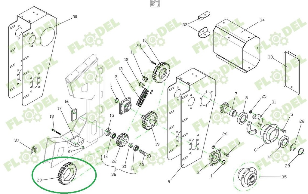 Pinion transmisie dublu DOMINONI Z24 12161-24