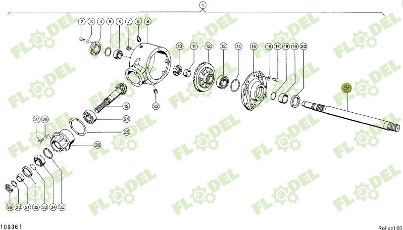 Ax balotiera CLAAS 823164
