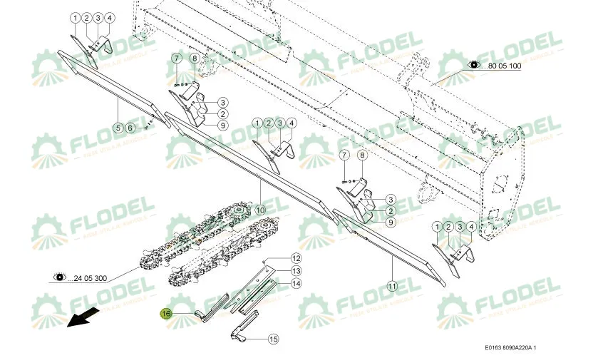 Ghidaj kit floare CLAAS CONSPEED 501028 [DREAPTA]