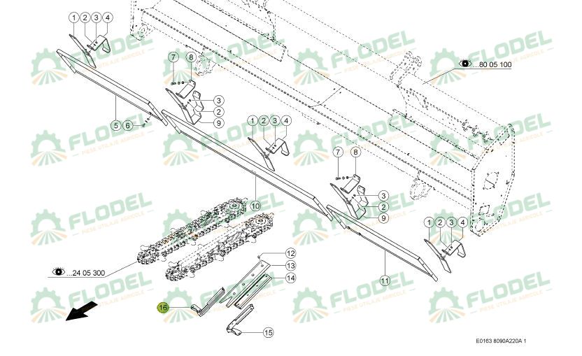 Ghidaj kit floare CLAAS CONSPEED 501028 [DREAPTA]
