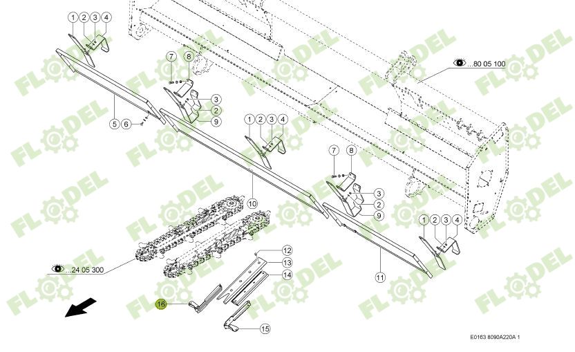 Ghidaj kit floare CLAAS CONSPEED 501028 [DREAPTA]