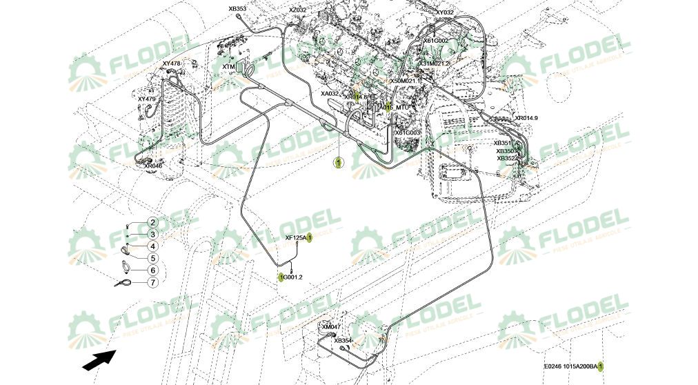 Set cabluri electrice motor 0000173163 Original CLAAS 
