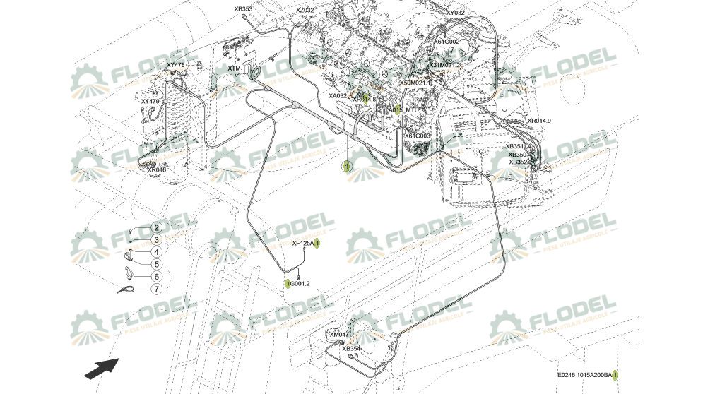 Set cabluri electrice motor 0000173163 Original CLAAS 