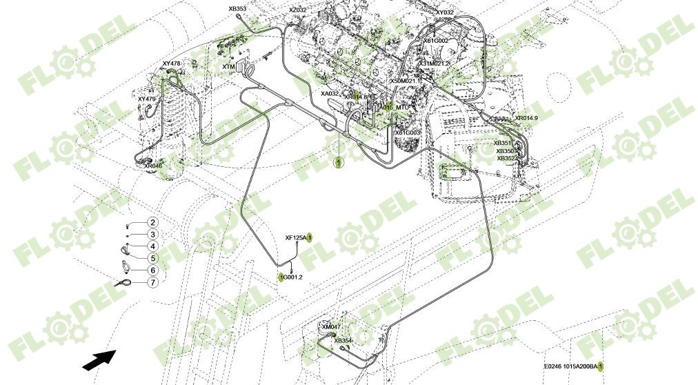 Set cabluri electrice motor 0000173163 Original CLAAS 