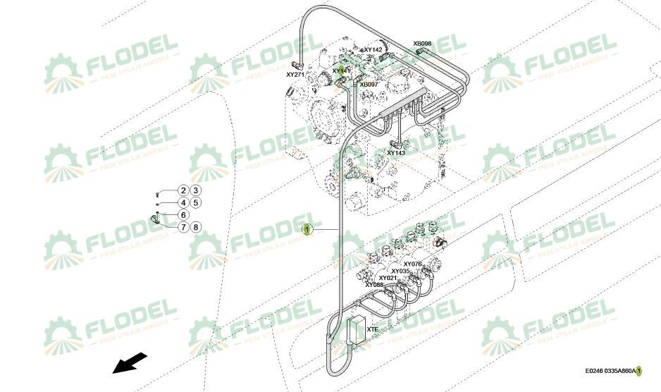 Set cabluri sistem rulare combina CLAAS 0000173171 Original CLAAS 