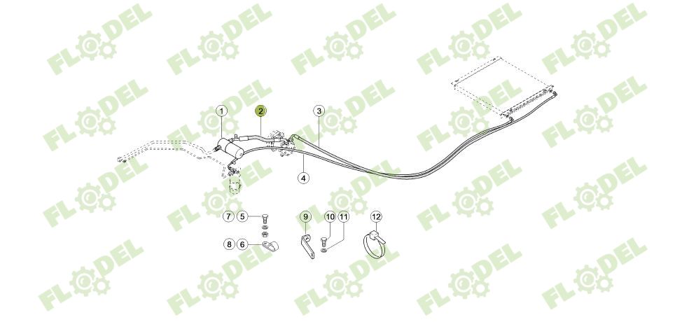 Conducta flexibila clima combina CLAAS 0005599762 Original CLAAS