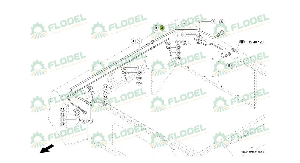 Conducta rigida clima combina CLAAS 0005584460 Original CLAAS