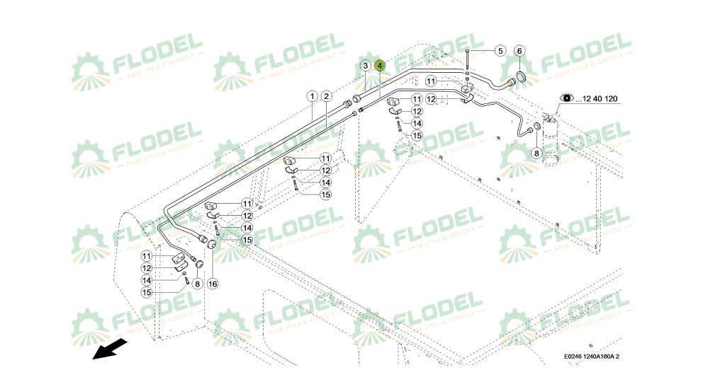 Conducta rigida clima combina CLAAS 0005584460 Original CLAAS