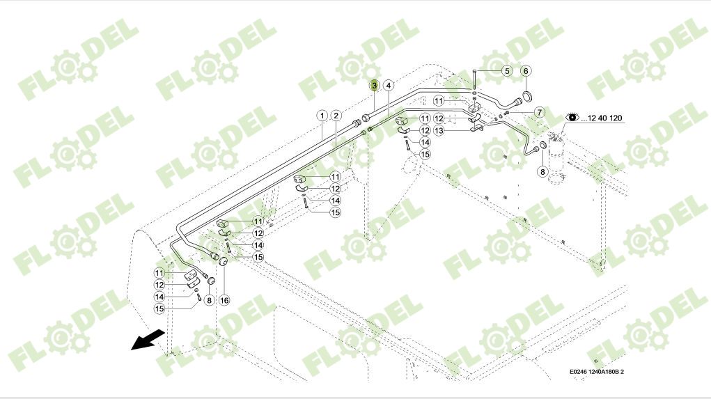 Conducta rigida clima combina CLAAS 0005599810 Original CLAAS