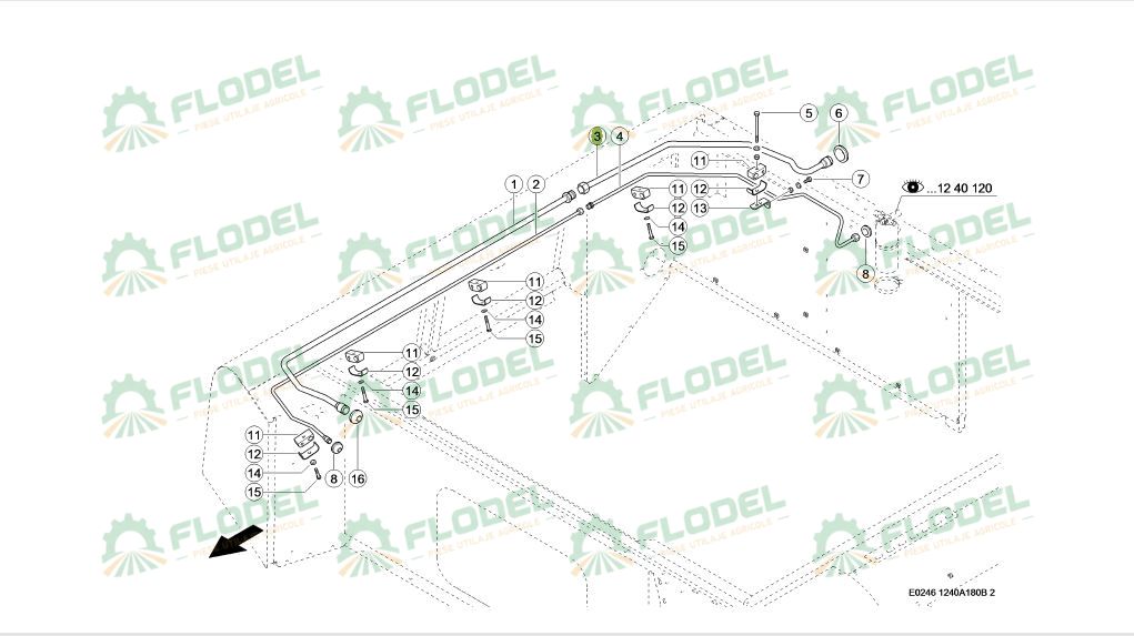 Conducta rigida clima combina CLAAS 0005599810 Original CLAAS