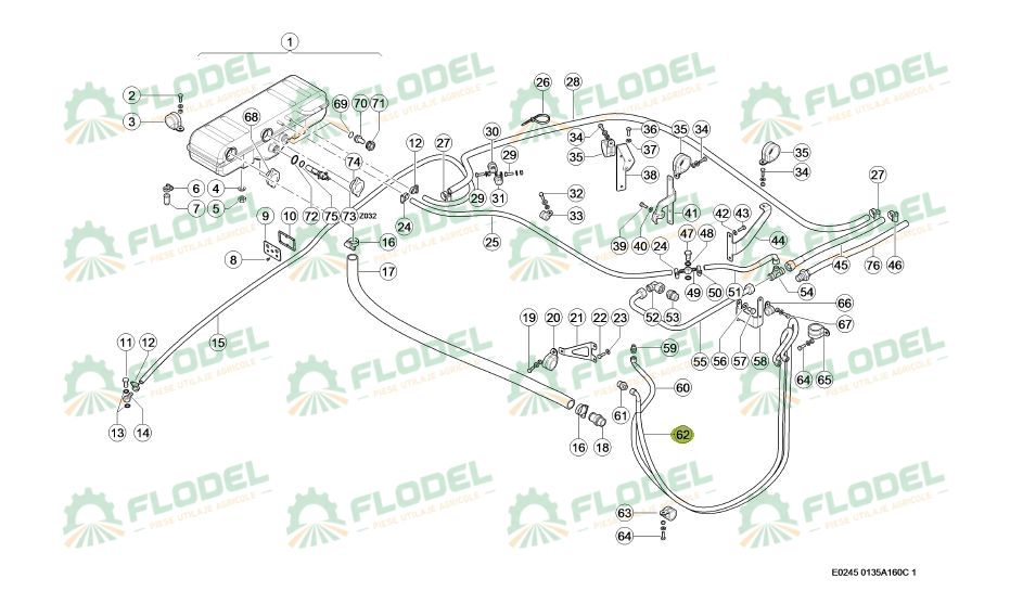 Conducta flexibila combina CLAAS 0007805411 Original CLAAS