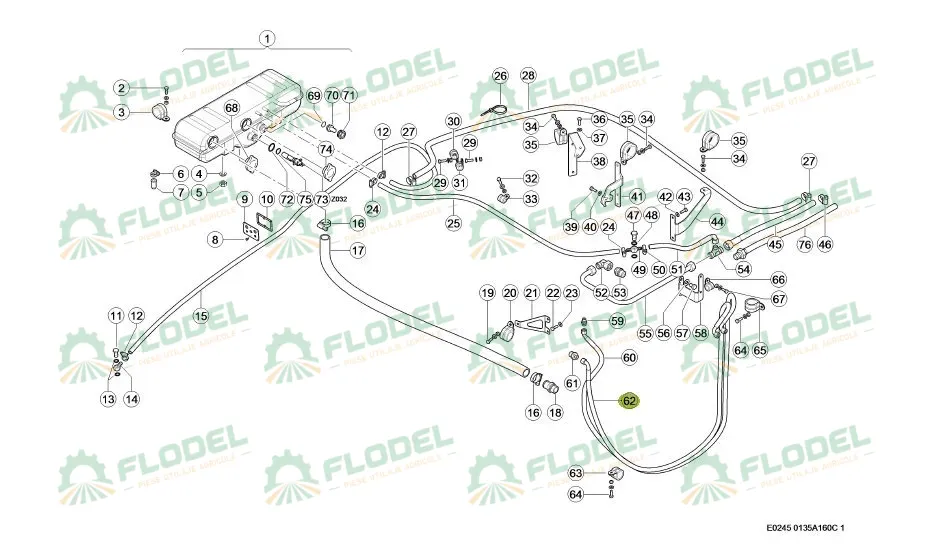 Conducta flexibila combina CLAAS 0007805411 Original CLAAS