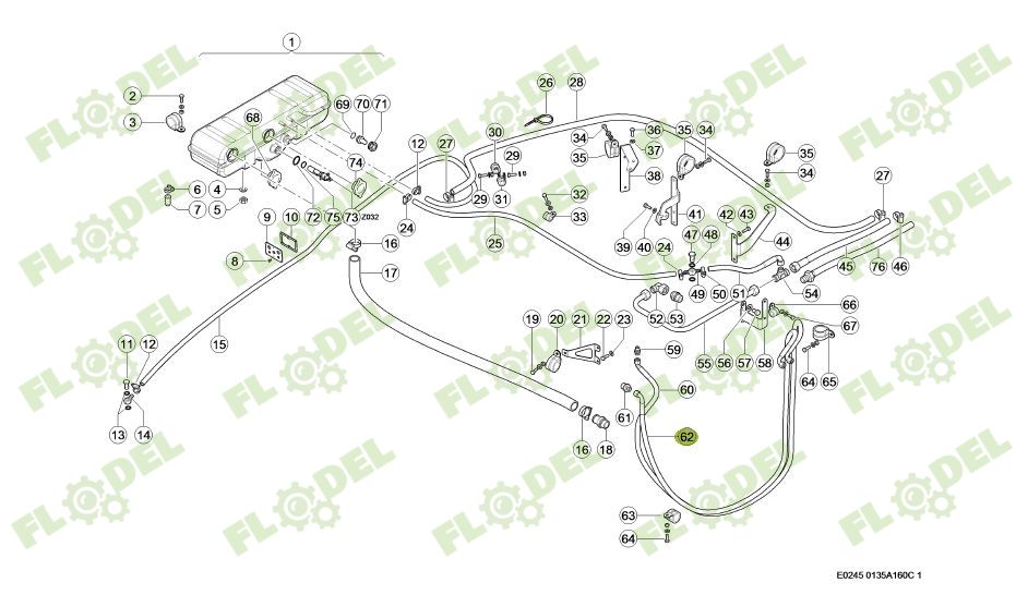 Conducta flexibila combina CLAAS 0007805411 Original CLAAS