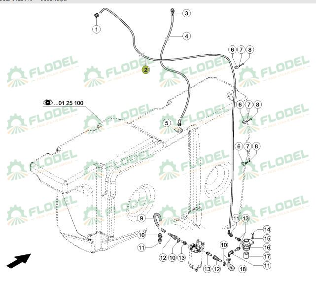 Conducte injector combina CLAAS 0007805402 Original CLAAS