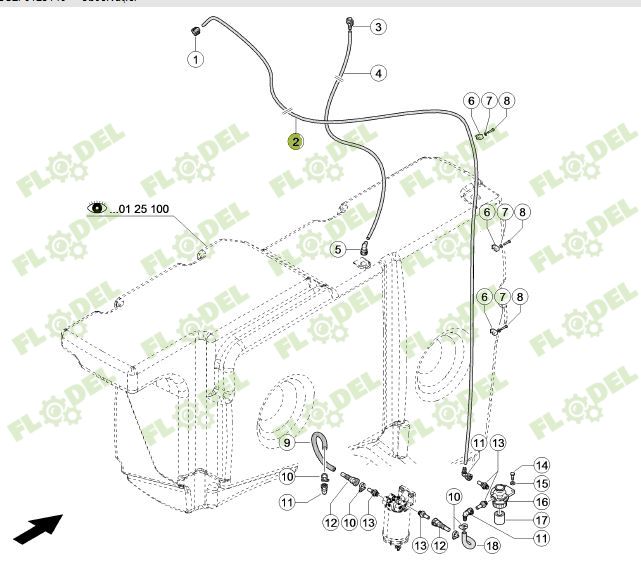 Conducte injector combina CLAAS 0007805402 Original CLAAS