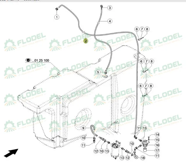 Conducte injector combina CLAAS 0007805402 Original CLAAS