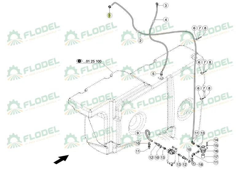 Conector furtune 0001441020 Original CLAAS