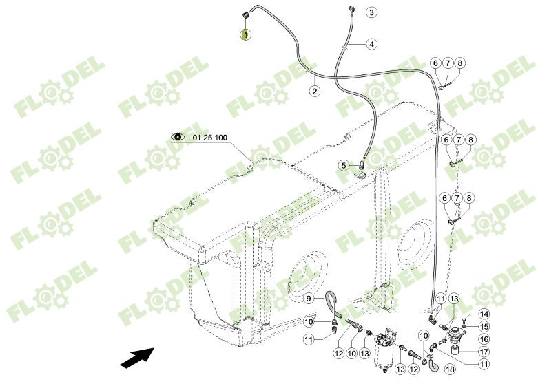 Conector furtune 0001441020 Original CLAAS