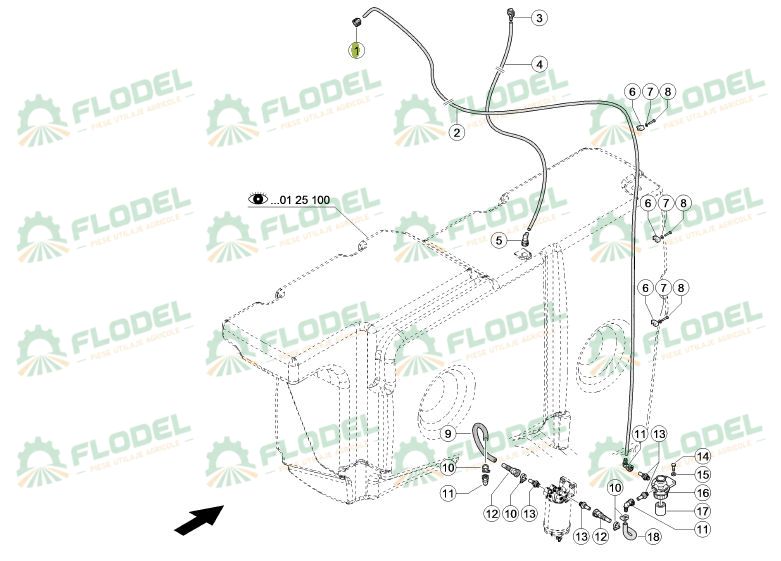 Conector furtune 0001441020 Original CLAAS