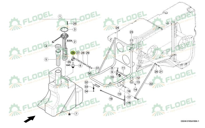 Conector furtun CLAAS 0007988630 Original CLAAS