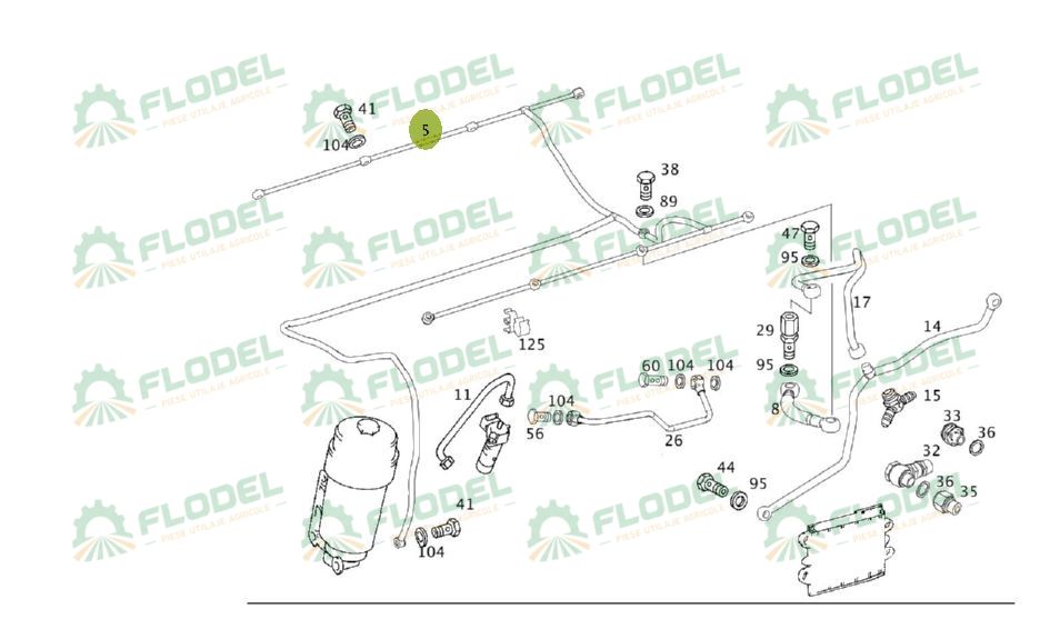 Conducta combina CLAAS 0019913580 Original CLAAS