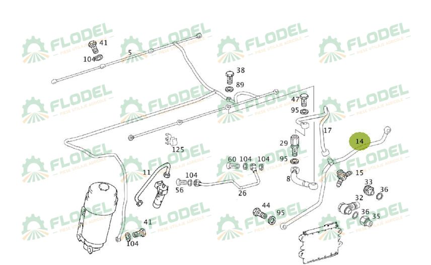 Conducta combina CLAAS 0019913500 Original CLAAS