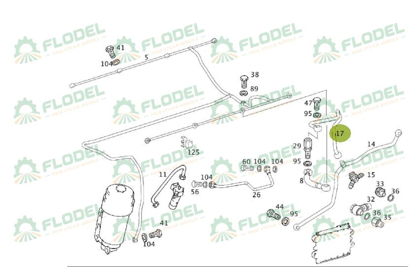 Conducta combina CLAAS 0019911750 Original CLAAS