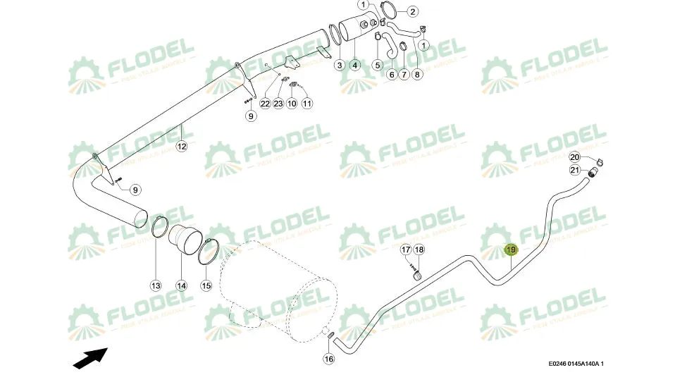 Furtun spiralat combina CLAAS 0007804340 Original CLAAS 