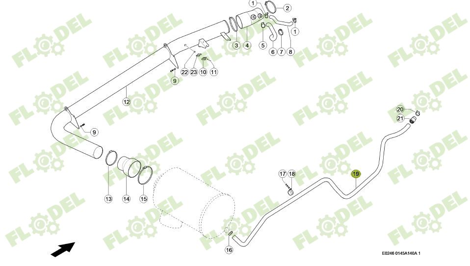 Furtun spiralat combina CLAAS 0007804340 Original CLAAS 