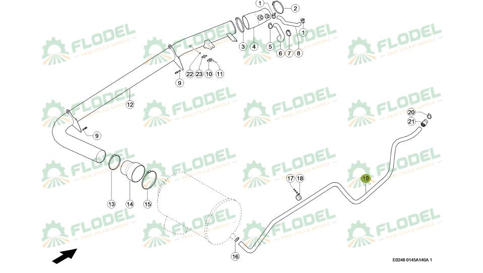 Furtun spiralat combina CLAAS 0007804340 Original CLAAS 