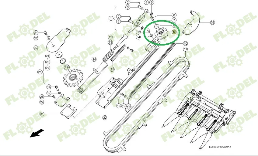 Pinion CLAAS CORIO 0003952971 Original CLAAS