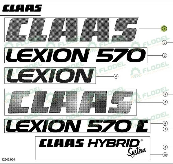 Autocolant CLAAS 0005162531 Original CLAAS 