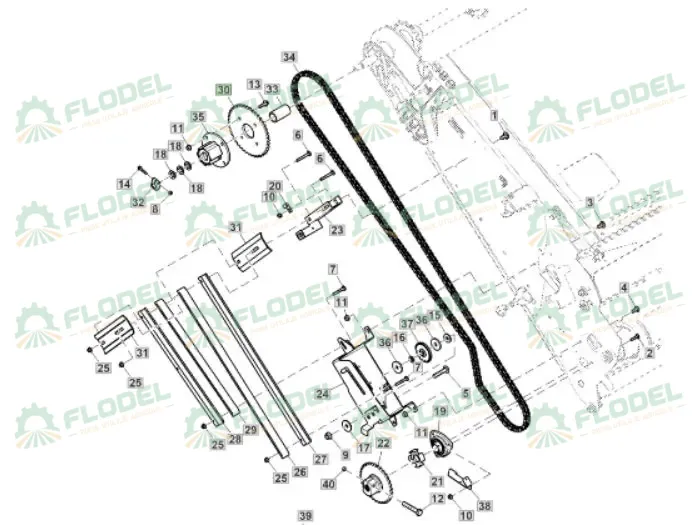 Pinion combina JOHN DEERE HXE26309 [Z43] Original JOHN DEERE 
