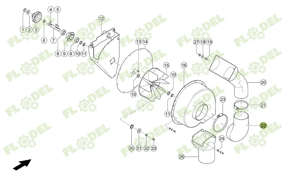 Cot aspirare 0007617141 Original CLAAS 