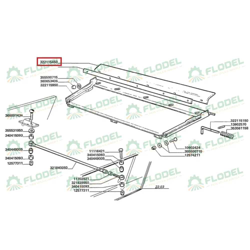 Banda etansare LA322115450 Original AGCO 
