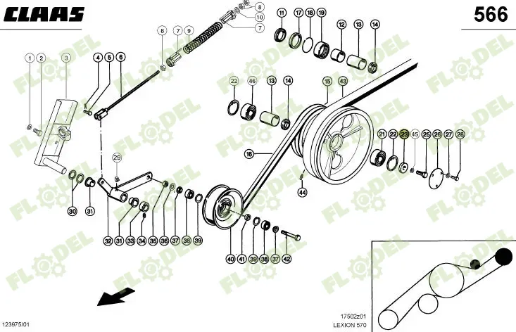 Inel distantier 0009516310 Original CLAAS 