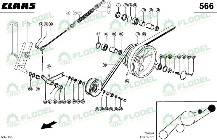 Inel distantier 0009516310 Original CLAAS 