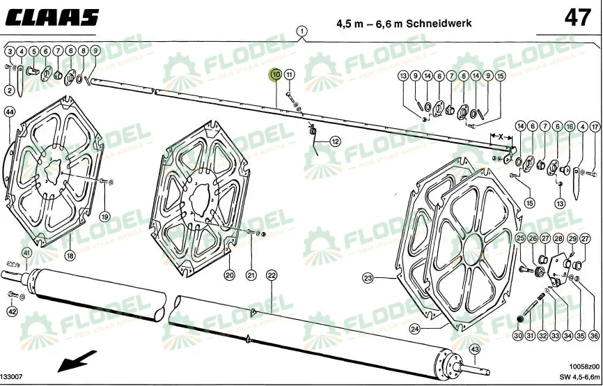 Bara rabator dinti flexibili header paioase CLAAS 540 0006269541 Original CLAAS 