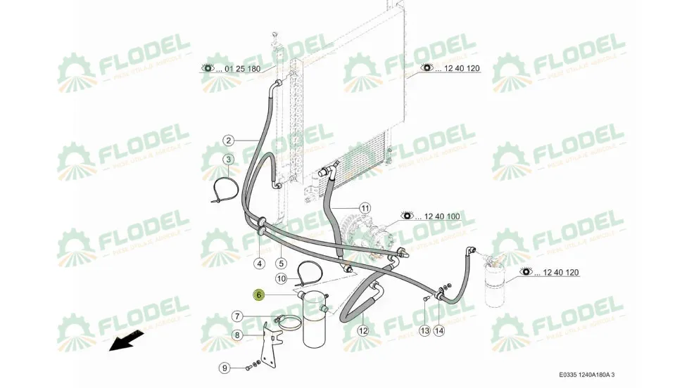 Vas expansiune climatizare combina CLAAS TUCANO 0005599560 Original CLAAS 
