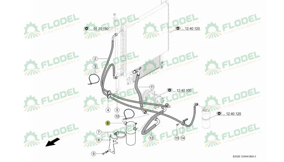 Vas expansiune climatizare combina CLAAS TUCANO 0005599560 Original CLAAS 