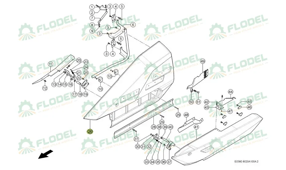 Capota laterala header CLAAS 0005230014 [STANGA]
