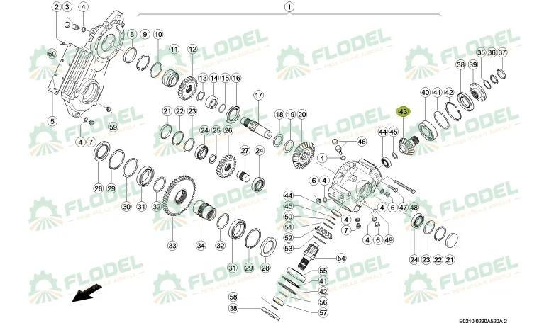 Pinion grup header CLAAS 0006609430 Original CLAAS 
